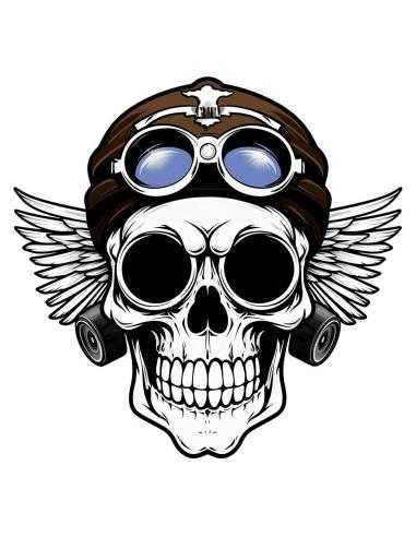 Acquista Calca UV 7.5X7.5Cm Aviator Skull in offerta speciale