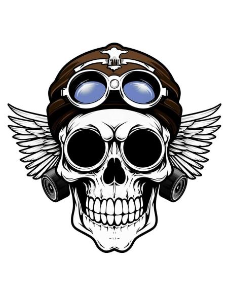 Comprar Calca Uv 7.5X7.5Cm Aviator Skull a precio de oferta