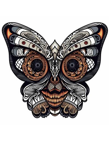 DECALQUE UV 15X14 CM MANDALA SKULL BUTTERFLY