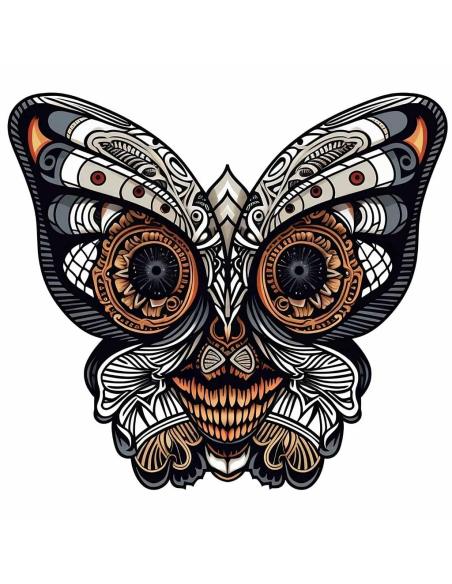 DECALQUE UV 15X14 CM MANDALA SKULL BUTTERFLY