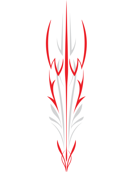 DECALQUE UV 15X4 CM PINSTRIPE FLAGSTAFF RED AND GREY