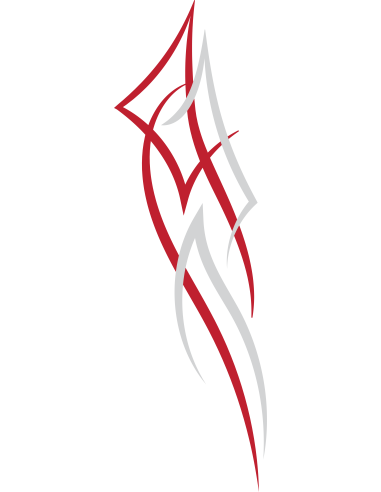 DECALQUE UV 15X5 CM PINSTRIPE PASADENA RED AND GREY LEFT