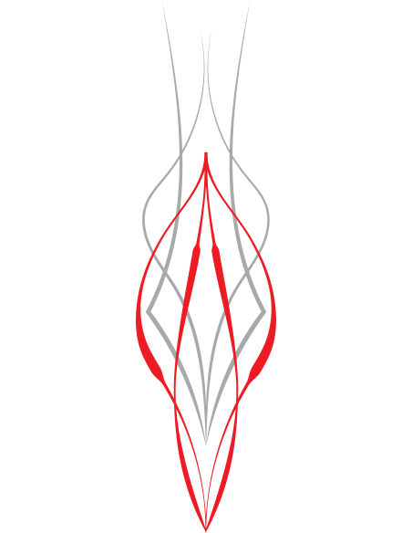 AUTOCOLLANT UV 15X4 CM PINSTRIPE OATMAN RED AND GREY