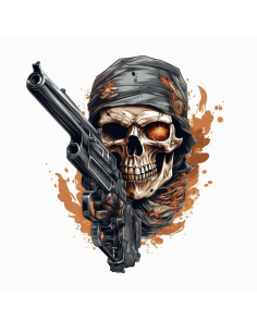Acquista Calza UV 6X7 Cm Skull And Gun a prezzo scontato