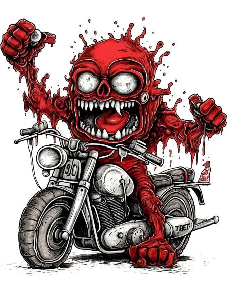 Comprar Calca Uv 6X7 Cm Red Biker Monster a precio de oferta