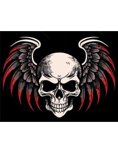 Comprar Calca Uv 8X6 Cm Skull Wing White And Red a precio de oferta