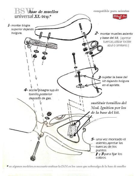 Base + Assento De Mola De Suporte Para Sportster 2004-Up