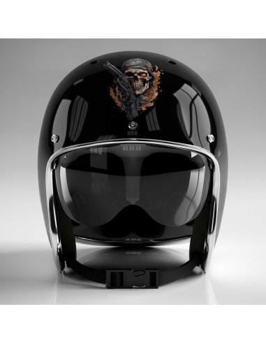 UV DECAL 6X7 CM SKULL AND GUN