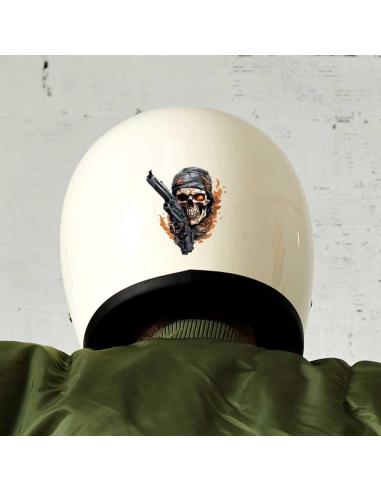 UV DECAL 6X7 CM SKULL AND GUN