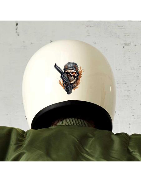 UV DECAL 6X7 CM SKULL AND GUN