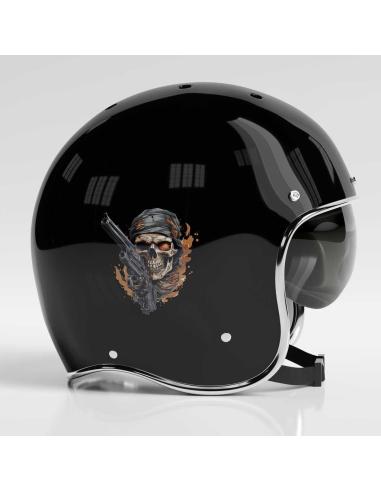 UV DECAL 6X7 CM SKULL AND GUN