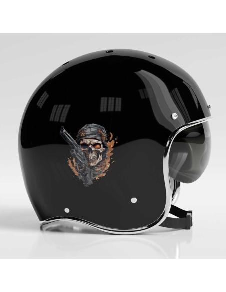 UV DECAL 6X7 CM SKULL AND GUN