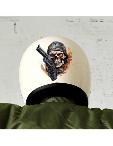 DECALQUE UV 14X15CM  SKULL AND GUN