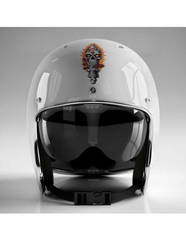 UV DECAL 5X8 SPARK PLUG SKULL FENCE THORNS
