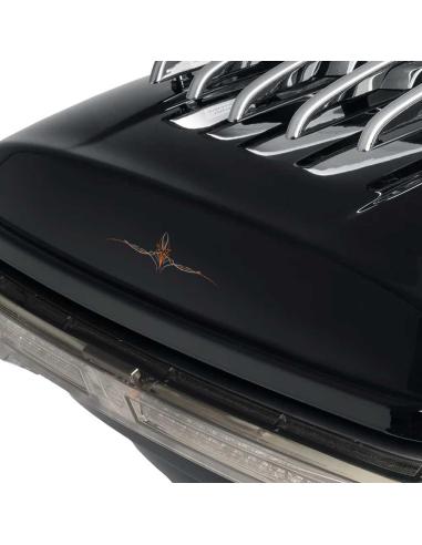UV DECAL 8X3 CM PINSTRIPE HORIZONTAL ORANGE AND GREY