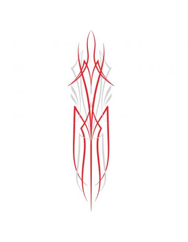 UV DECAL 8X2 CM PINSTRIPE CHICAGO RED AND GREY