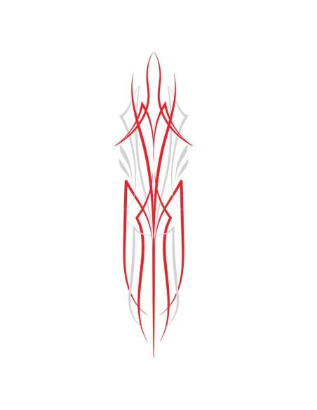 DECALQUE UV 8X2 CM PINSTRIPE CHICAGO RED AND GREY