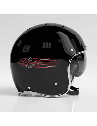 DECALQUE UV 15X4 CM PINSTRIPE CHICAGO RED AND GREY