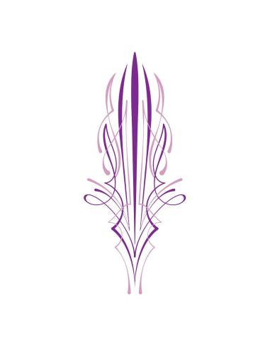 DECALQUE UV 8X3 CM PINSTRIPE SANTA MONICA PURPLE AND PINK