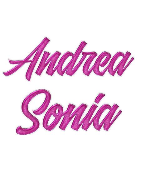 Decalque Uv Pink Script Personalizado Com Seu Nome