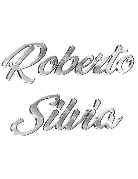 DECALQUE UV CHROME SCRIPT PERSONALIZADO COM SEU NOME