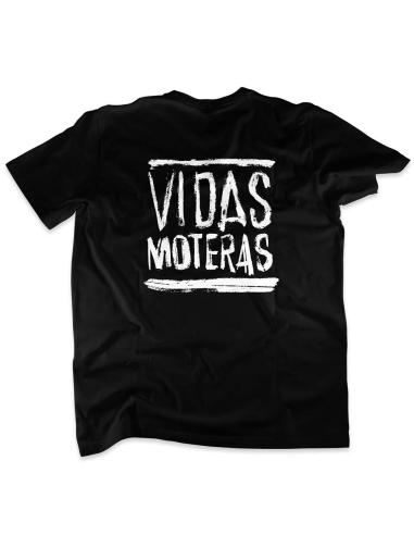 T-SHIRT BIKER LIVES PRETO DUPLO ESTAMPADO