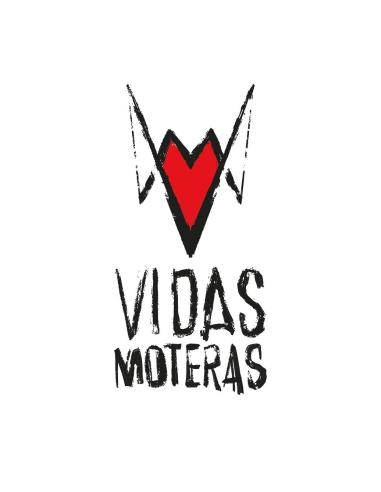 AUTOCOLLANT BIKER LIVES FOND BLANC