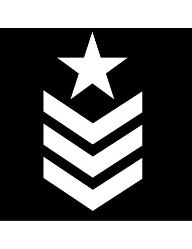 DÉCALCOMANIE UV INSIGNE MILITAIRE 45X80MM POUR FONDS SOMBRES