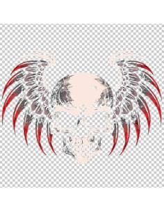 Comprar Calca Uv 10X15 Cm Skull Wing White And Red a precio de oferta 2