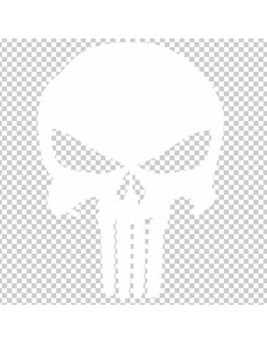UV DECAL THE PUNISHER WHITE 5X7 CM