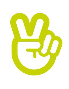 UV DECAL BIKER GREETING GREEN 3X3.5CM