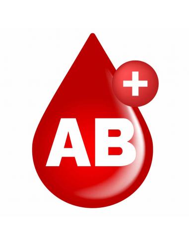 UV DECAL BLOOD GROUP AB POSITIVE 2X3 CM