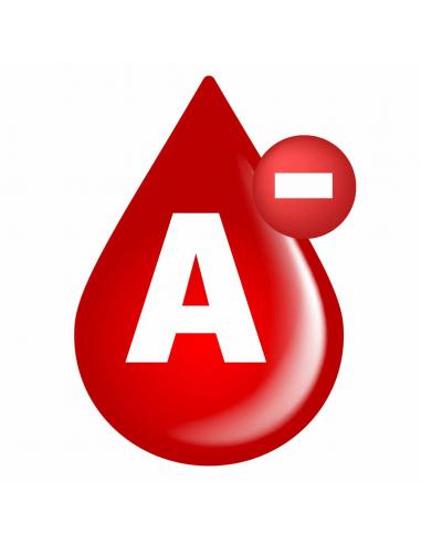 UV DECAL BLOOD GROUP A NEGATIVE 2X3 CM