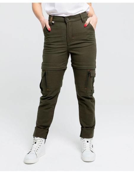 BY CITY AIR III LADY MILITARY GREEN CONVERTIBLE CARGO PANTS