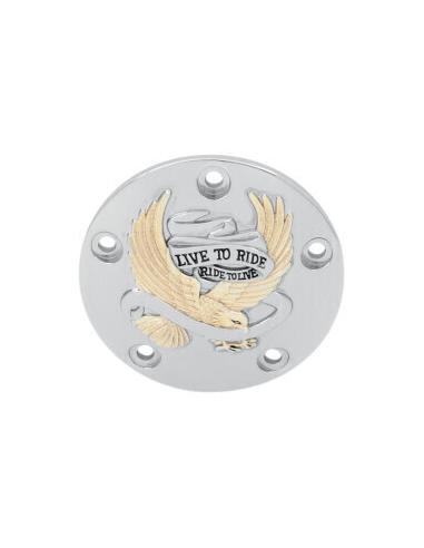 COUVERCLE D'ALLUMAGE LIVE TO RIDE CHROME/OR TWIN CAM 99-16