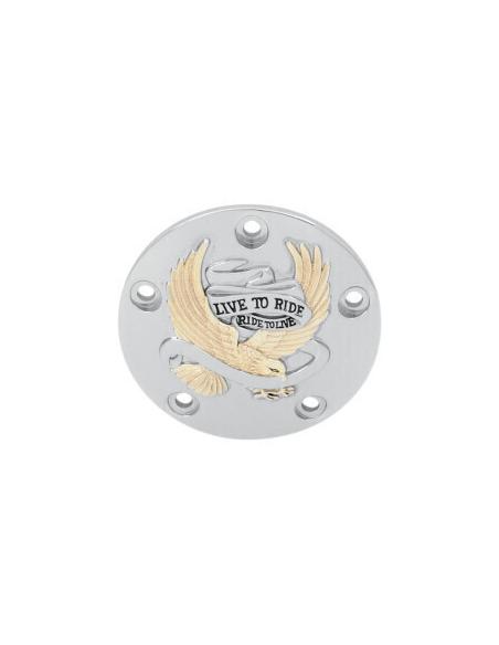 COUVERCLE D'ALLUMAGE LIVE TO RIDE CHROME/OR TWIN CAM 99-16