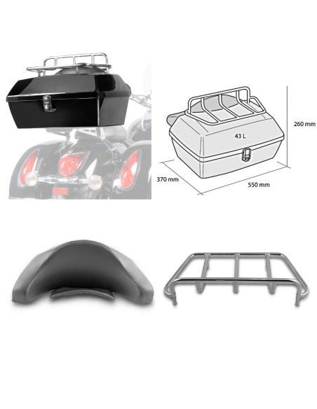 Comprar Baul Rigido Touring Trunk Negro Mate Vramack a precio de oferta