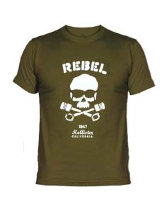 Acquista T-shirt a Maniche Corte Verde Rebel a prezzo scontato