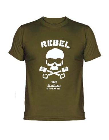 T-SHIRT À MANCHES COURTES VERT REBELLE