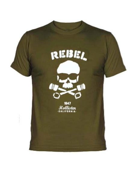REBELDE VERDE MANGA CURTA T-SHIRT