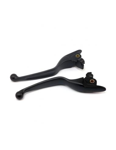KIT OF HANDLEBAR LEVERS, WIDE STYLE, BLACK HD TOURING 17-UP HYDRAULIC CLUTCH