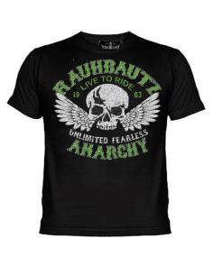 Acquista Maglietta a Maniche Corte Nera "Live To Ride" Rauhbautz a Prezzo in Offerta