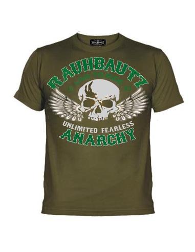 CAMISETA VERDE DE MANGA CURTA "VIVA PARA MONTAR" RAUHBAUTZ