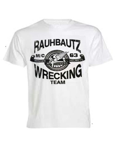 Comprar Camiseta Manga Corta Blanca "Wrecking Team" Rauhbautz a precio de oferta