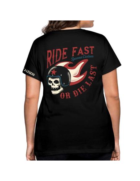 Comprar Camiseta Skull Ride Fast Or Die Last Femenina Plus Size a precio de oferta