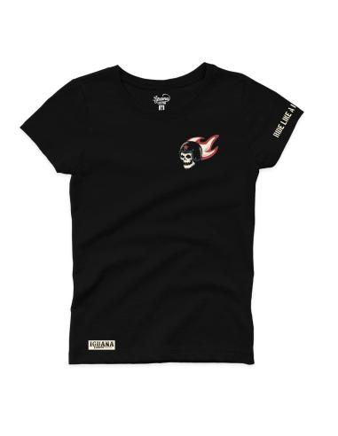 Acquista Maglietta Skull Ride Fast Or Die Last Femminile Iguana Custom a prezzo scontato