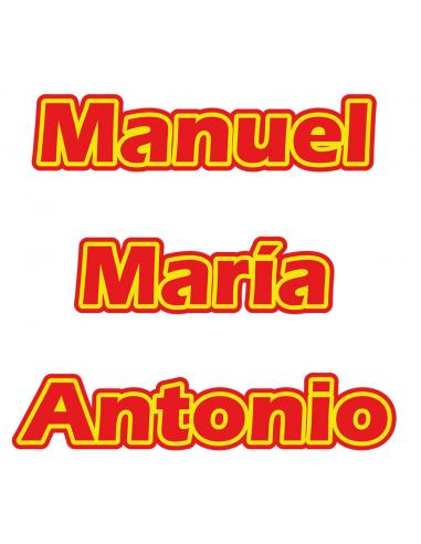 UV DECAL SPAIN STRAIGHT PERSONALIZED WITH YOUR NAME