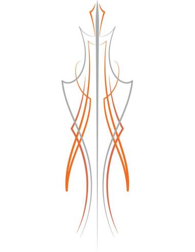 Acquista Calca Uv 8X3 Cm Pinstripe Tulsa Orange And Grey a prezzo scontato