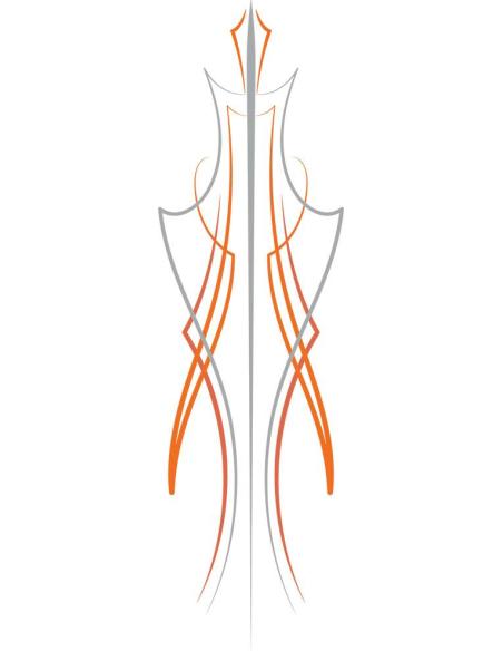 Acquista Calca Uv 8X3 Cm Pinstripe Tulsa Orange And Grey a prezzo scontato