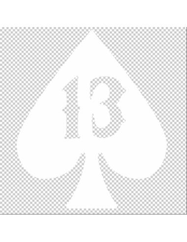 Comprar Calca Uv 13 Y As De Picas Blanco 6X7 Cm a precio de oferta